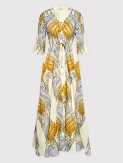 Tory Burch Vestito Da Giorno Printed 83310 Beige Relaxed Fit -Offerta economica Guess || Calvin Klein Jeans || Vero Moda tory burch vestito estivo printed 83310 beige relaxed fit 4