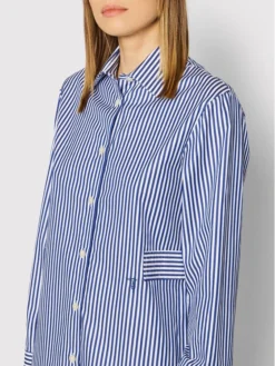 Trussardi Vestito Chemisier Herringbone 56D00588 Blu Scuro Relaxed Fit -Offerta economica Guess || Calvin Klein Jeans || Vero Moda trussardi vestito chemisier herringbone 56d00588 blu scuro relaxed fit 3