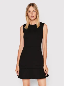 Trussardi Vestito Da Giorno 56D00629 Nero Regular Fit