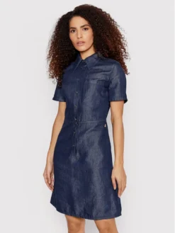 Trussardi Vestito Di Jeans 56D00598 Blu Scuro Regular Fit