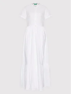 United Colors Of Benetton Vestito Chemisier 4EW7DV011 Bianco Regular Fit -Offerta economica Guess || Calvin Klein Jeans || Vero Moda united colors of benetton vestito chemisier 4ew7dv011 bianco regular fit 4