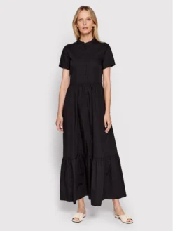 United Colors Of Benetton Vestito Chemisier 4EW7DV011 Nero Regular Fit