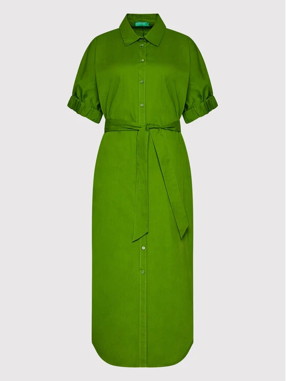 United Colors Of Benetton Vestito Chemisier 4EW7DV01K Verde Regular Fit 5 United Colors Of Benetton Vestito Chemisier 4EW7DV01K Verde Regular Fit - immagine 5