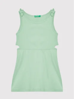 United Colors Of Benetton Vestito Estivo 3HCGCV005 Verde Regular Fit