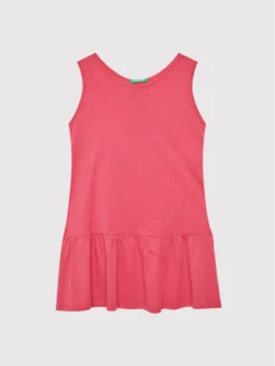 United Colors Of Benetton Vestito Estivo 3Q220V001 Rosa Relaxed Fit