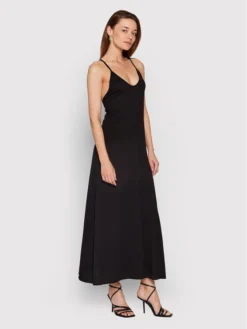 United Colors Of Benetton Vestito Estivo 3Q225V009 Nero Regular Fit