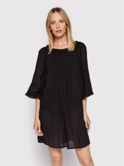 United Colors Of Benetton Vestito Estivo 4DW35V00L Nero Regular Fit