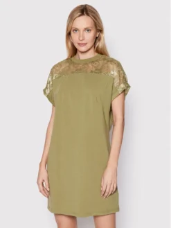 URBAN CLASSICS Vestito Da Giorno Lace TB4363 Verde Regular Fit
