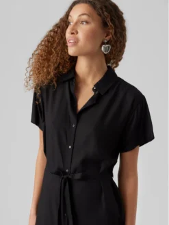 Vero Moda Vestito Chemisier 10279684 Nero Regular Fit -Offerta economica Guess || Calvin Klein Jeans || Vero Moda vero moda vestito chemisier 10279684 nero regular fit 3