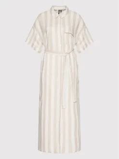 Vero Moda Vestito Chemisier Jena 10260258 Beige Regular Fit -Offerta economica Guess || Calvin Klein Jeans || Vero Moda vero moda vestito chemisier jena 10260258 beige regular fit 4