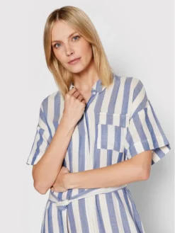 Vero Moda Vestito Chemisier Jena 10260258 Blu Regular Fit -Offerta economica Guess || Calvin Klein Jeans || Vero Moda vero moda vestito chemisier jena 10260258 blu regular fit 3