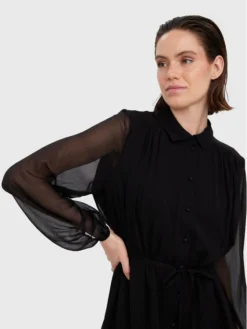 Vero Moda Vestito Chemisier Kaya 10274181 Nero Regular Fit -Offerta economica Guess || Calvin Klein Jeans || Vero Moda vero moda vestito chemisier kaya 10274181 nero regular fit 3