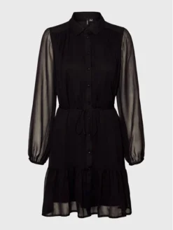 Vero Moda Vestito Chemisier Kaya 10274181 Nero Regular Fit -Offerta economica Guess || Calvin Klein Jeans || Vero Moda vero moda vestito chemisier kaya 10274181 nero regular fit 4