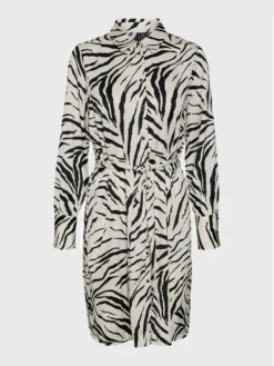 Vero Moda Vestito Chemisier Liva 10275274 Bianco Regular Fit