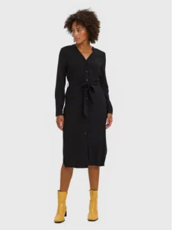 Vero Moda Vestito Chemisier Vica 10269173 Nero Regular Fit