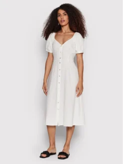 Vero Moda Vestito Chemisier Jesmilo 10260300 Bianco Regular Fit