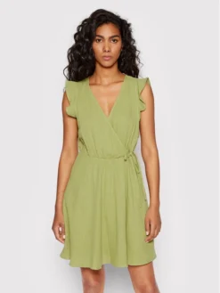 Vero Moda Vestito Da Giorno Natali 10263273 Verde Regular Fit