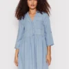 Vero Moda Vestito Di Jeans Libbie 10240108 Blu Relaxed Fit
