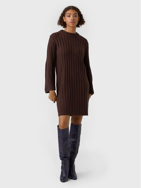 Vero Moda Vestito Di Maglia Layla 10273088 Marrone Regular Fit 2 Vero Moda Vestito Di Maglia Layla 10273088 Marrone Regular Fit - immagine 2
