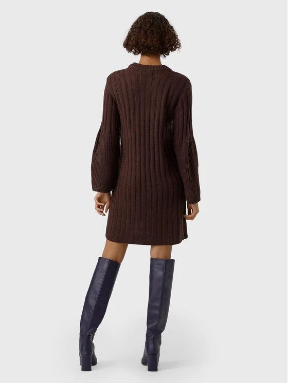 Vero Moda Vestito Di Maglia Layla 10273088 Marrone Regular Fit 3 Vero Moda Vestito Di Maglia Layla 10273088 Marrone Regular Fit - immagine 3