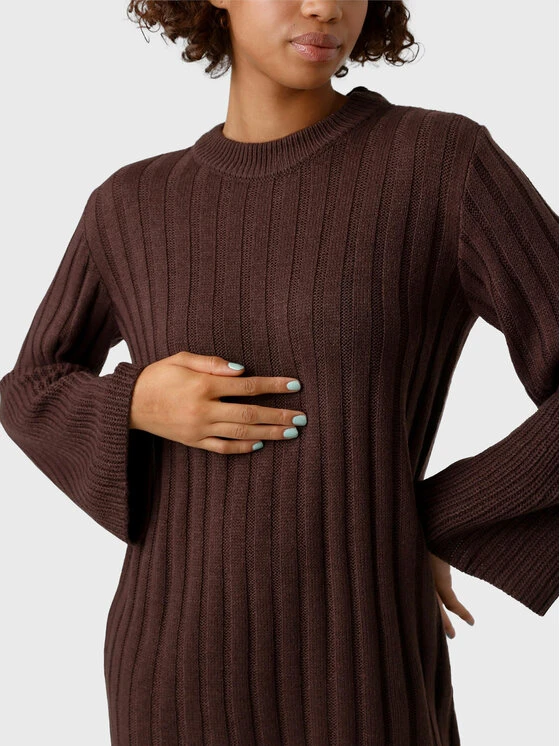 Vero Moda Vestito Di Maglia Layla 10273088 Marrone Regular Fit 4 Vero Moda Vestito Di Maglia Layla 10273088 Marrone Regular Fit - immagine 4