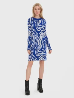 Vero Moda Vestito Di Maglia Lorena 10271258 Blu Slim Fit