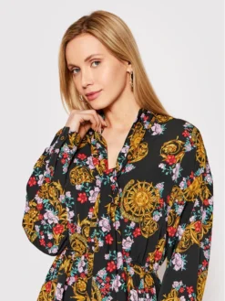 Versace Jeans Couture Vestito Chemisier 72HAO924 Nero Regular Fit -Offerta economica Guess || Calvin Klein Jeans || Vero Moda versace jeans couture vestito chemisier 72hao924 nero regular fit 3