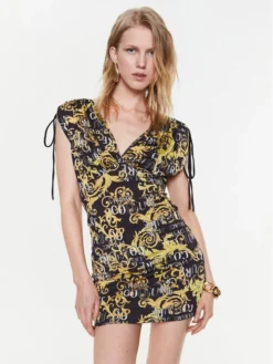 Versace Jeans Couture Vestito Da Giorno 74HAO921 Nero Slim Fit