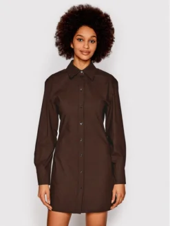Vestito Chemisier 1122WDR003220A Marrone Regular Fit