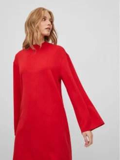 Vila Vestito Da Giorno Sif 14079182 Rosso Relaxed Fit