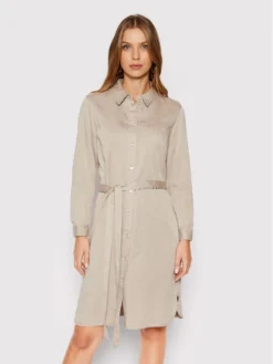 Vila Vestito Di Jeans Bista 14054674 Beige Regular Fit