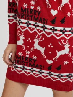 Vila Vestito Di Maglia Anna 14071989 Rosso Regular Fit -Offerta economica Guess || Calvin Klein Jeans || Vero Moda vila vestito di maglia anna 14071989 rosso regular fit 4