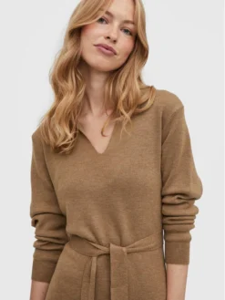 Vila Vestito Di Maglia Marla 14076044 Beige Regular Fit -Offerta economica Guess || Calvin Klein Jeans || Vero Moda vila vestito di maglia marla 14076044 beige regular fit 3