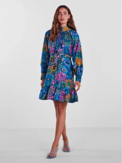 YAS Vestito Chemisier Flori 26028179 Blu Regular Fit -Offerta economica Guess || Calvin Klein Jeans || Vero Moda yas vestito chemisier flori 26028179 blu regular fit 2