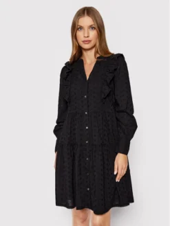 YAS Vestito Chemisier Sanna 26025913 Nero Relaxed Fit