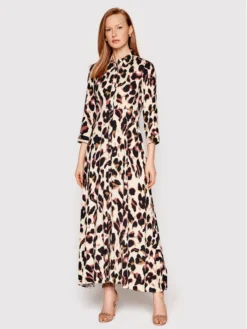 YAS Vestito Chemisier Savanna 26022663 Beige Regular Fit