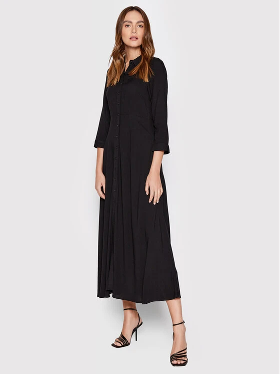 YAS Vestito Chemisier Savanna 26022663 Nero Regular Fit 2 YAS Vestito Chemisier Savanna 26022663 Nero Regular Fit - immagine 2