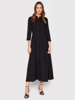 YAS Vestito Chemisier Savanna 26022663 Nero Regular Fit