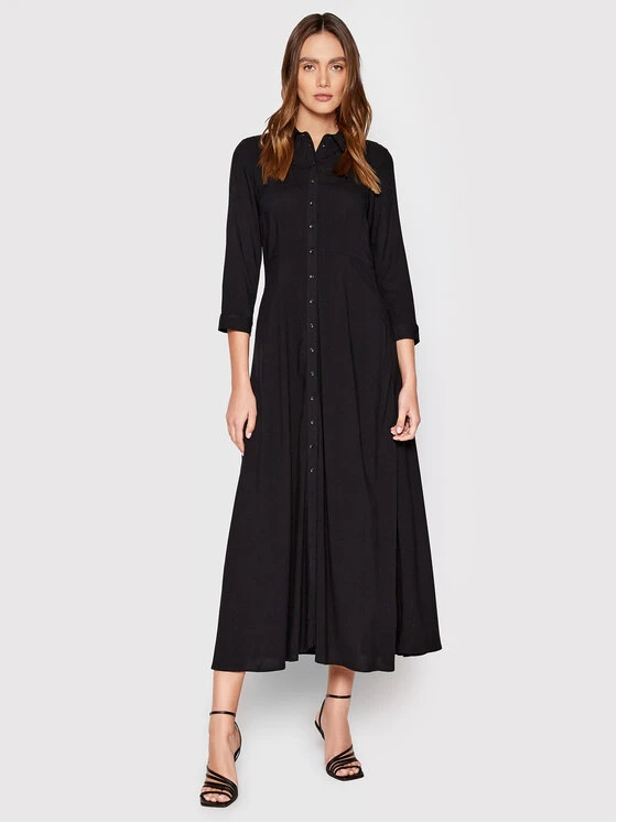 YAS Vestito Chemisier Savanna 26022663 Nero Regular Fit 1 YAS Vestito Chemisier Savanna 26022663 Nero Regular Fit